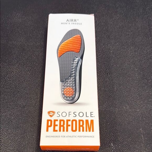 SofSole AIRR Perform  Men's Insoles - Orange and Gray size 9- 10.5 - Picture 3 of 8